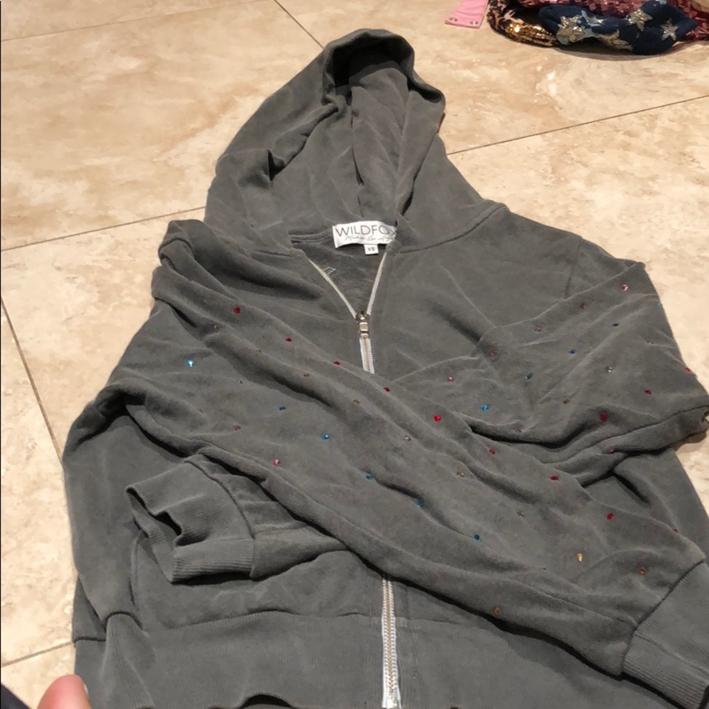 Studded zip up